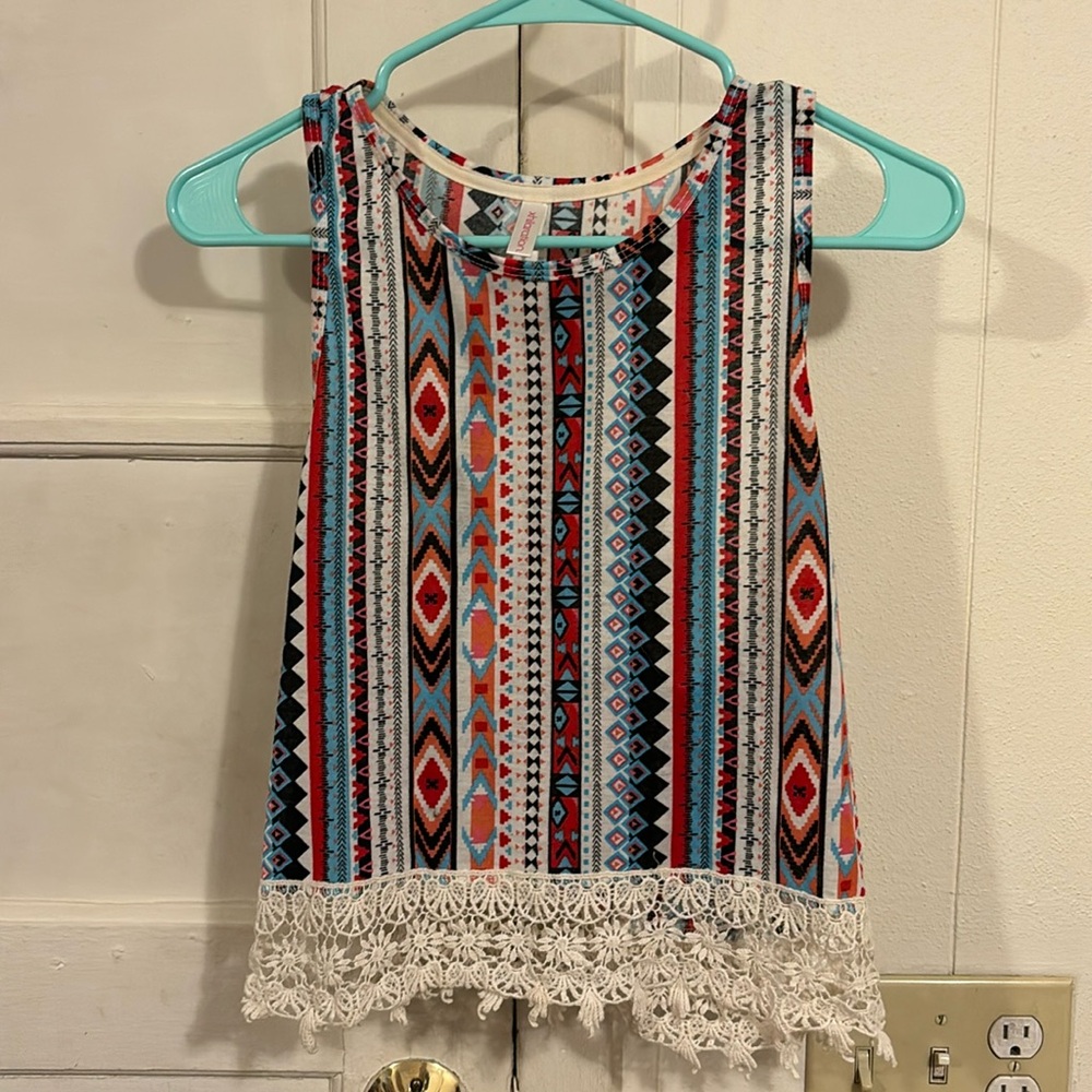 Printed Relaxed Crop